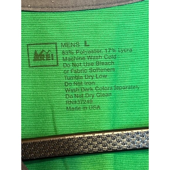 REI Mens Green & Gray Raglan Short Sleeve T-Shirt Size L - Picture 9 of 10